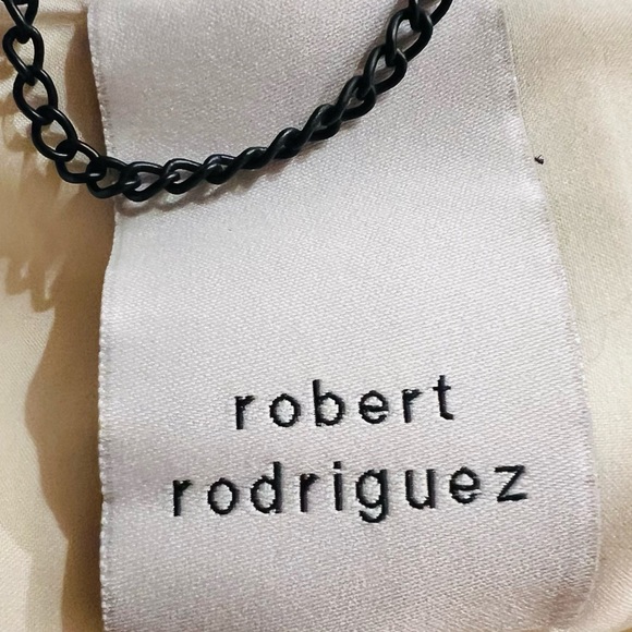 Robert Rodriguez 100% White Phyton Leather Jacket Size 8 Preowned Side Pockets - Picture 10 of 12